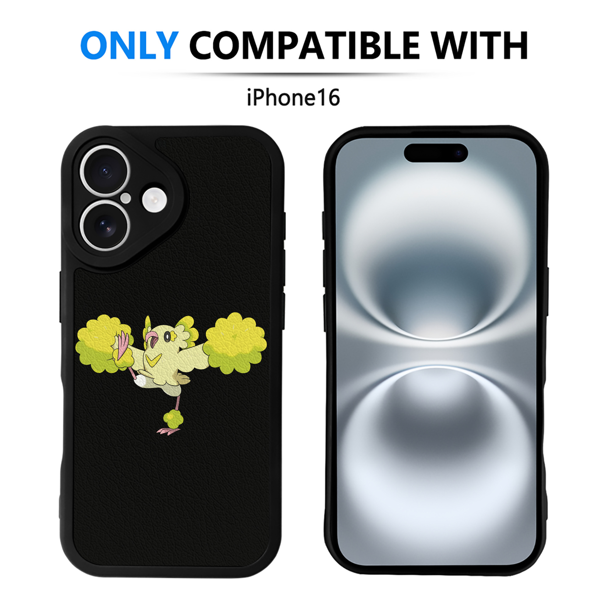 （画像用） ポケットモンスター Pokémon 【iPhone 16シリーズ対応】シリコンスマホケース（レザー調） 材質：シリコン
